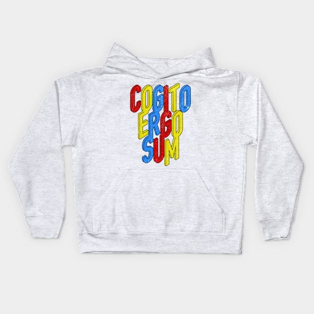 Cogito Ergo Sum - I think, therefore I am Kids Hoodie by DankFutura